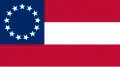 „Stars and Bars“ byla první státní vlajka s původně sedmi hvězdami podle států odštěpených v únoru 1861, poté byly přidávány další hvězdy (dohromady 9, 11 a nakonec 13)