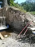 Pozůstatky pevnosti odkryté pod mostem na řece Kamičak
