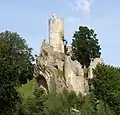 zřícenina od jihu