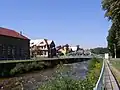 Lávka přes řeku Smědou (zničena při povodních v srpnu 2010)