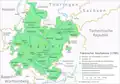 Mapa říšského okresu Franky v roce 1789