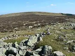 Zaoblený vrchol hory