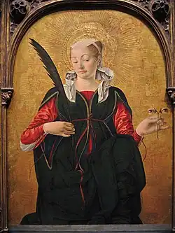 Svatá Lucie, olej a tempera na panelu, po roce 1470