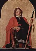 Svatý Florián, olej na dřevě, 1473