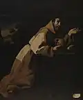 Zurbarán: Modlící se Sv. František, 1639
