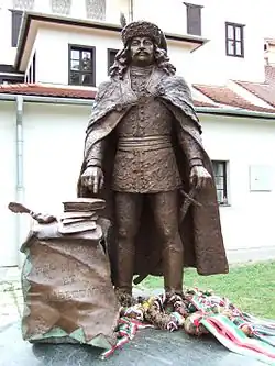 socha Františka II. Rákócziho v košickém Rodošte