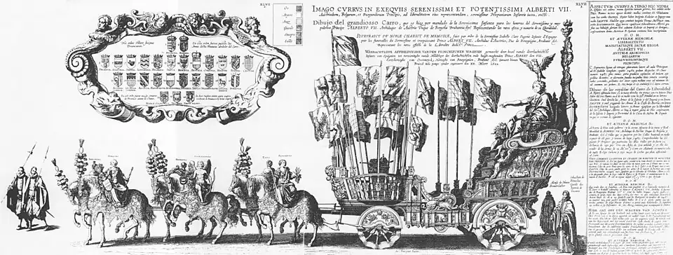 Pohřební průvod arcivévody Albrechta VII. Habsburského, rytec Jacob Franquart, (1623)