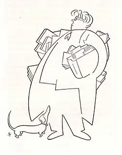 František Bidlo: Vincy Schwarz (karikatura)