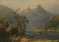 František Xaver Procházka - Horská krajina s jezerem