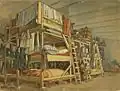 František Mořic Nágl – Obytný objekt v ghettu (1942)