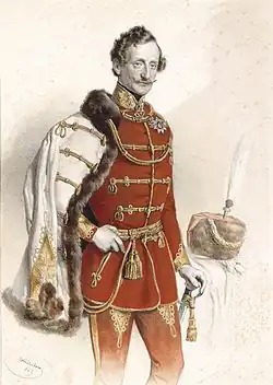 Litografie od Josefa Kriehubera, 1849
