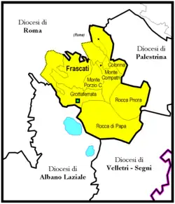 Diecéze Frascati na mapě