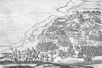 Frederik II. Dánský útočí na Älvsborg roku 1563.