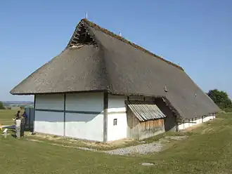 Model panského stavení (Heuneburg, jižní Německo)