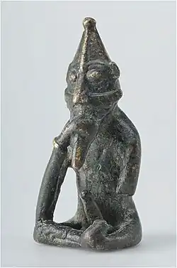 Frey, figurka se ztopořeným falem zřejmě představuje Freye, oblast Rällinge, vikinské období