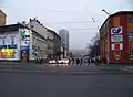 Pohled od nádraží Praha-Libeň