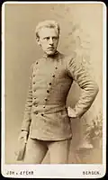 Johan von der Fehr: norský polárník Fridtjof Nansen, carte de visite, 1885