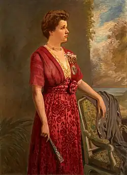 Frieda hraběnka Logothetti roz. sv. paní Zwiedinek von Südenhorst s Řádem Alžběty a Řádem slunce