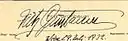 Franz Friedrich Grünbaum Fritz Grünbaum – podpis