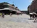 Poslední blok Fulton Street je pěší zóna