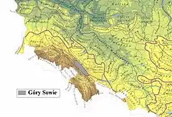 Soví hory na mapě Polska