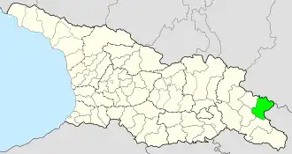 Municipalita Lagodechi na mapě