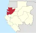 Estuaire na mapě Gabonu
