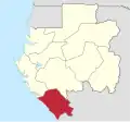 Nyanga na mapě Gabonu