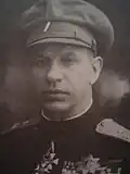 Radola Gajda s odznakem řádu sv. Jiří III. třídy