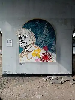 Podobizna Kamińské ve Varšavské galerii "Witamy w Domu"