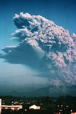 Silná vulkánská erupce (VEI 4) Galunggung