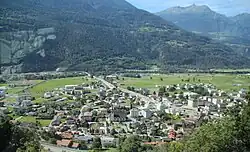 Gampel (vpravo) a Steg (vlevo)