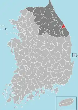 Tonghe na mapě