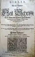 Piscatorova bible. Tiskař Christoph Corvin