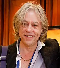 Geldof v sídle Mezinárodního měnového fondu ve Washingtonu (2009)