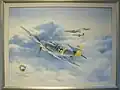 Malba zobrazující letouny Jagdgeschwader 74 s Möldersovým Bf 109
