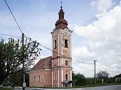 evengelický kostel v části Jelšavská Teplica