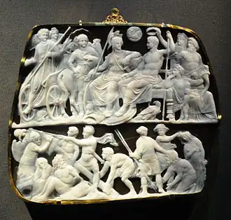 Augustova gemma (achát, 1. stol.)
