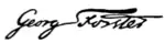 Georg Forster – podpis