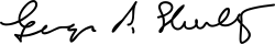 George P. Shultz, podpis