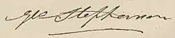 George Stephenson – podpis