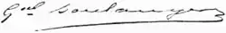 Georges Boulanger – podpis