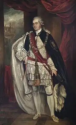 Portrét 4. vévody z Marlborough od George Romneye ze sbírek zámku Blenheim Palace