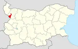 Obština na mapě Bulharska