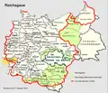 Generální gouvernement na mapě Třetí říše
