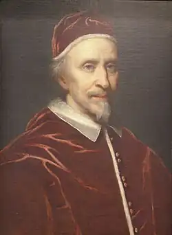 Papež Kliment IX., portrét z roku 1668, Galleria dell'Accademia Nazionale di S. Luca, Řím