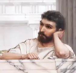 Pravděpodobný autoportrét (fragment z obrazu Čekání na odpověď, 1889)
