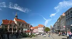 Pěší zóna na náměstí před radnicí