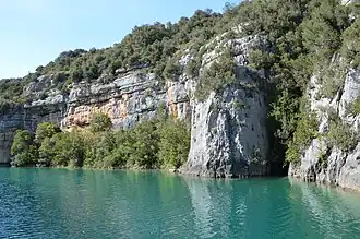 pohledy z plavby po soutěsce Gorges de Baudinard