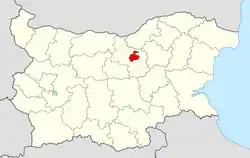 Obština na mapě Bulharska